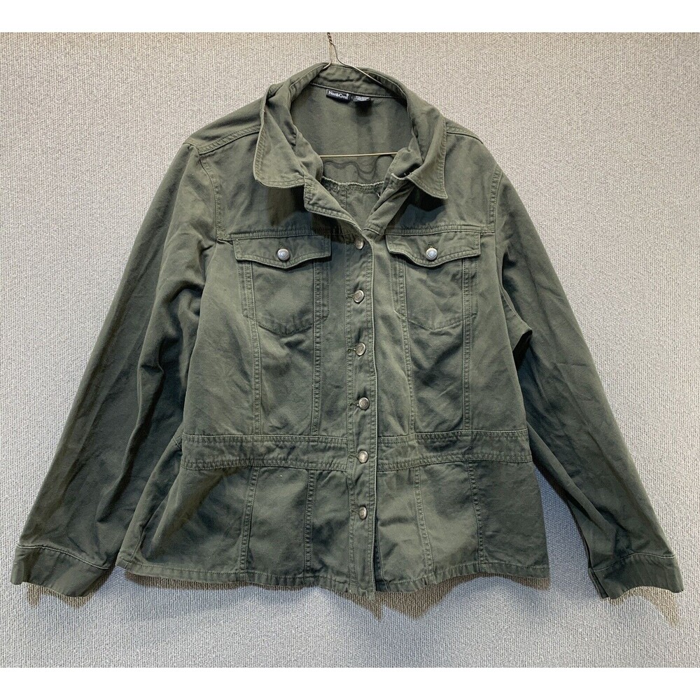 VTG North Crest Button Up Shirt Women's 2X 18W-20W Long Sleeve